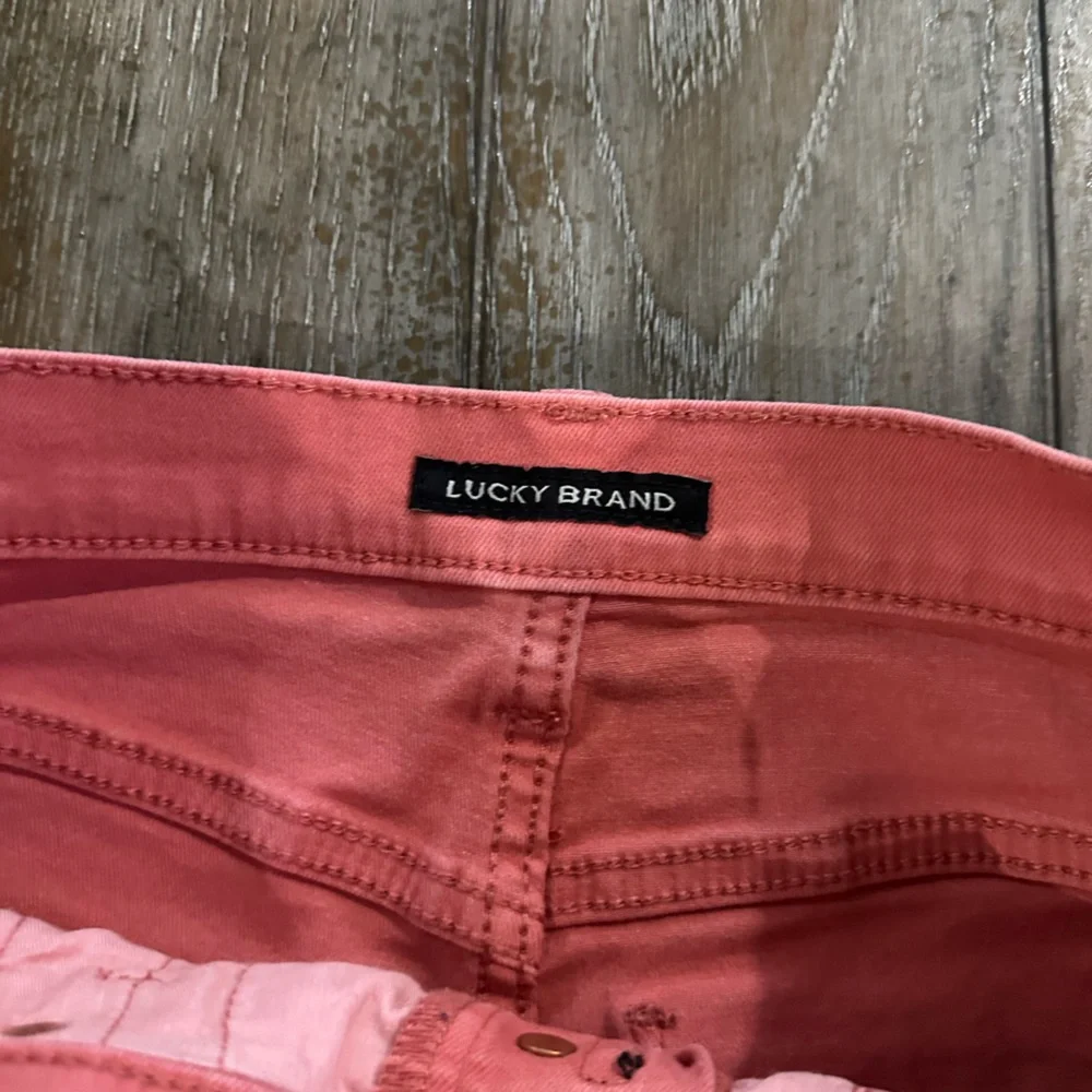 Lucky Brand High Rise Crop Coral Jeans
